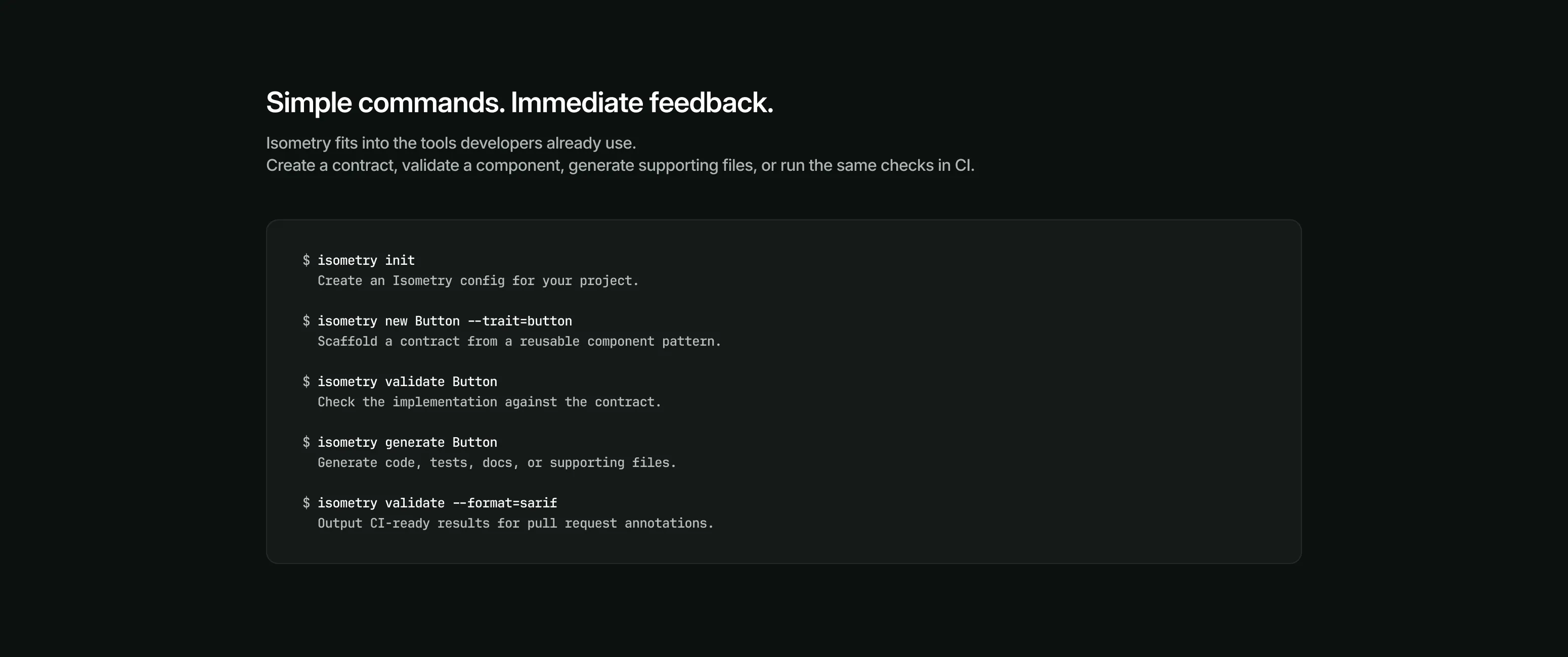 CLI commands